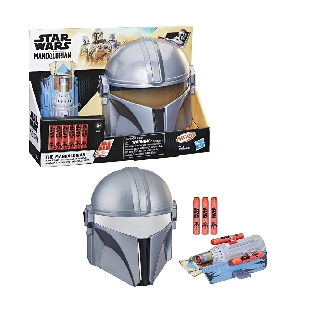 Star Wars The Mandalorian Mask‎ & Gauntlet Set NERF Dart Blaster Toy